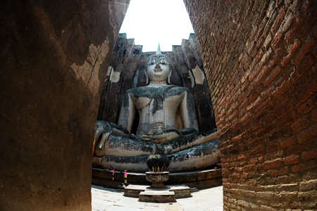SUKHOTHAI HISTORICAL PARK   Si Chum temple of thailandの写真素材