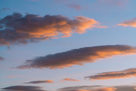 Beautiful colorful morning skies before sunrise with pink orange and blue clouds