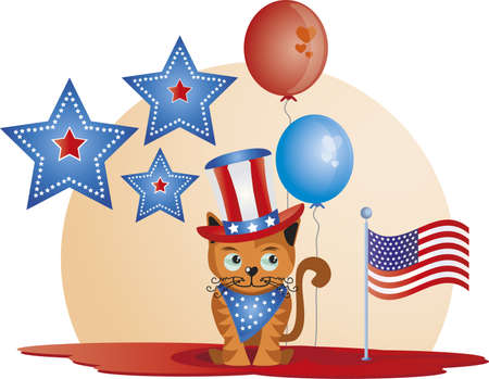july 4のイラスト素材