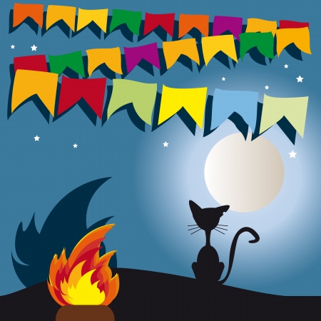 Party in June - Brazil Typical festival in Brazil, June and Julyのイラスト素材