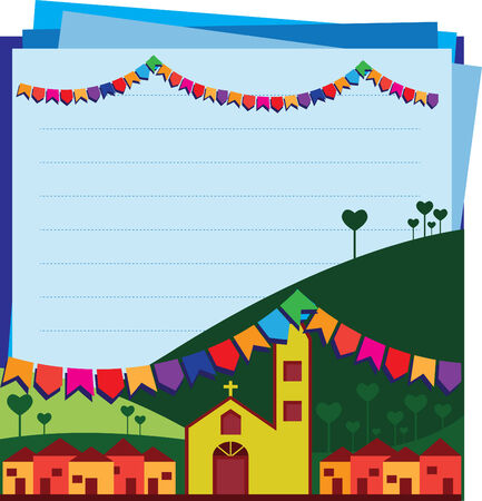 Typical festival in Brazil, June and Julyのイラスト素材