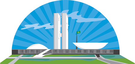 Monument in Brasilia - Brazilのイラスト素材