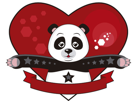Panda with open arms for a hugのイラスト素材