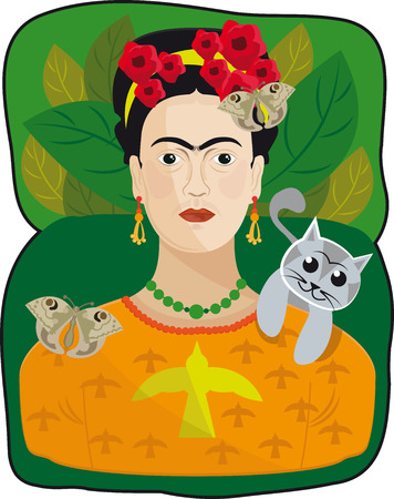 This is a famous artist mexico cityのイラスト素材