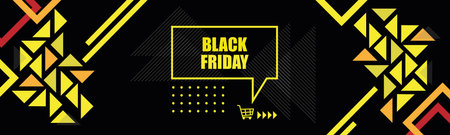 Black Friday sale banner template design. Vector illustration for your design.のイラスト素材