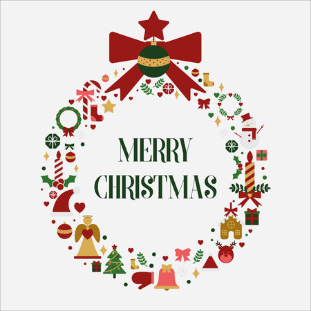 Christmas design over white background vector illustration. merry christmas vectorのイラスト素材
