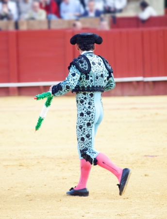 Spanish bullfighter seen from behind の写真素材