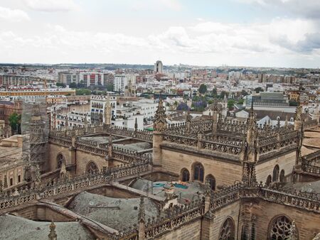 Seville Cathedral l view from above, Andalusia,  Spainの写真素材
