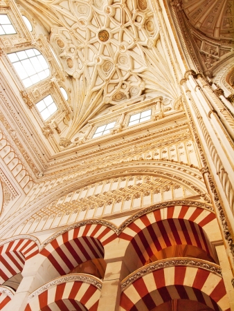 Cordoba, Spain. Mezquita - The Great Mosque (currently Catholic cathedral). UNESCO World Heritage Site. Interior view.のeditorial素材