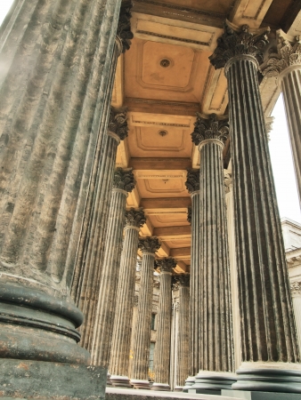 pillars of Kazan Cathedral, Saint petersburg, Russia. Also known as Kazanskiy Kafedralniy Sobor.の写真素材