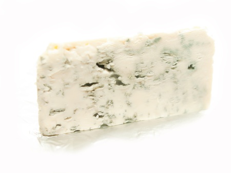 slice dor blue cheese isolated on white backgroundの写真素材