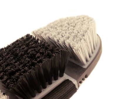 soft brush for grooming horsesの写真素材
