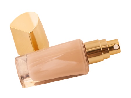 luxury foundation  isolated on whiteの写真素材