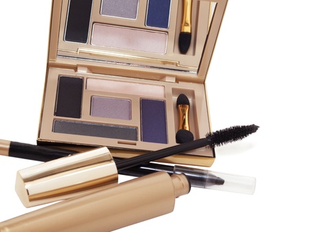 gold make up collection isolated の写真素材