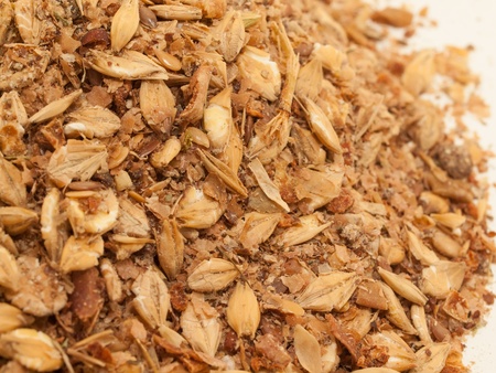 horse muesli background  macroの写真素材