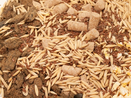 muesli for horse background  close upの写真素材