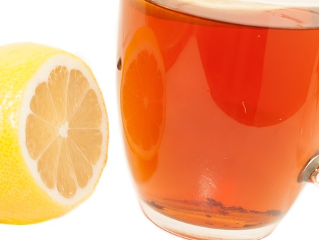 tea and lemon. macroの写真素材