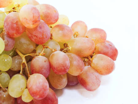 Red grape berries. closeupの写真素材