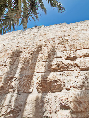 Old City exterior wall, Old City Jerusalem Israelの写真素材