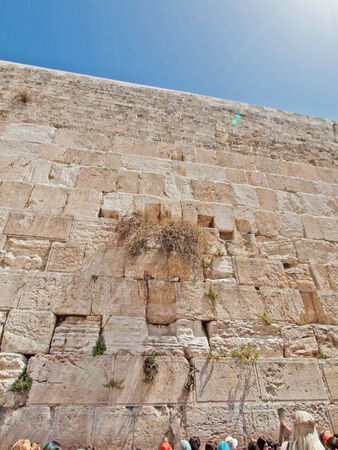 The wailing wall in Jerusalem city, Israelの写真素材