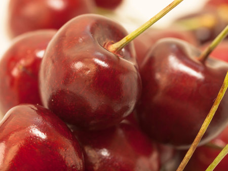Sweet cherries as a background. close up