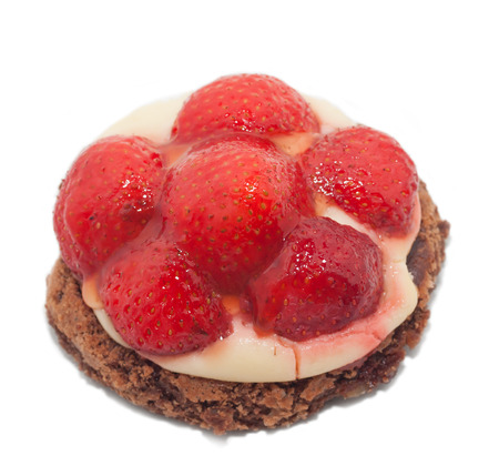 Fresh Berry cupcakes isolated on whiteの写真素材