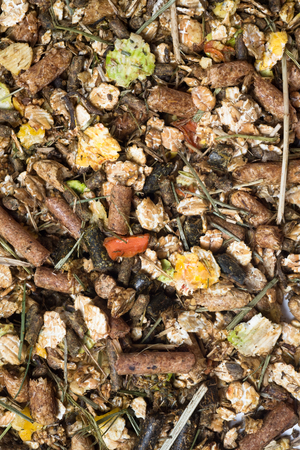 natural  muesli  background. for horse.の写真素材