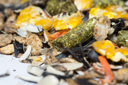 natural  muesli  background . for horse. extrim macroの写真素材