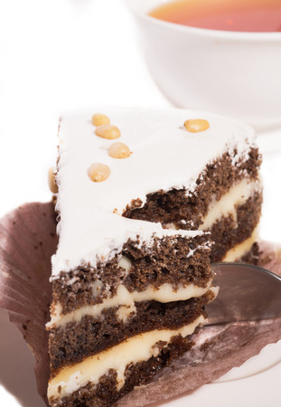 tasty  a bird cherry cakeの写真素材