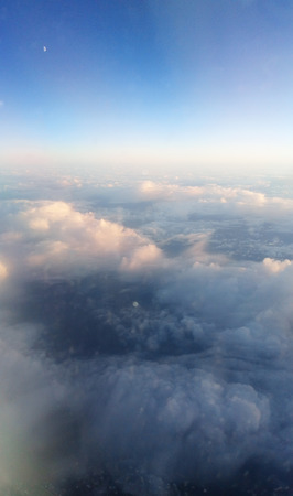  cloudscape background from airplane の写真素材