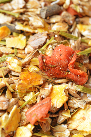  natural sportive  muesli background. for horse.macroの写真素材