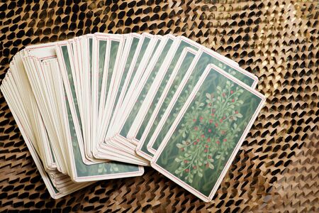 Tarot cards at special background . studio shotの写真素材