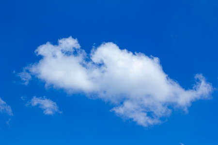 blue sky background with white cloudの写真素材
