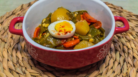 Homemade hot food casserole made from vegetablesの写真素材