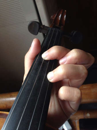 Playing the violinの素材