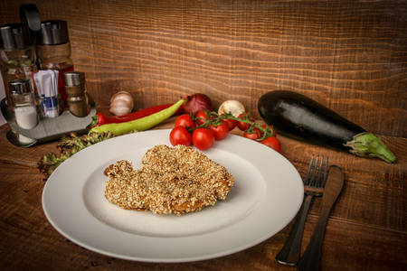 chicken with sesameの写真素材