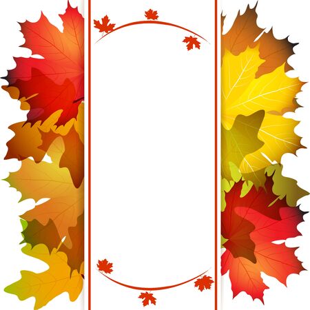 Fall leafs abstract background with place for your textのイラスト素材