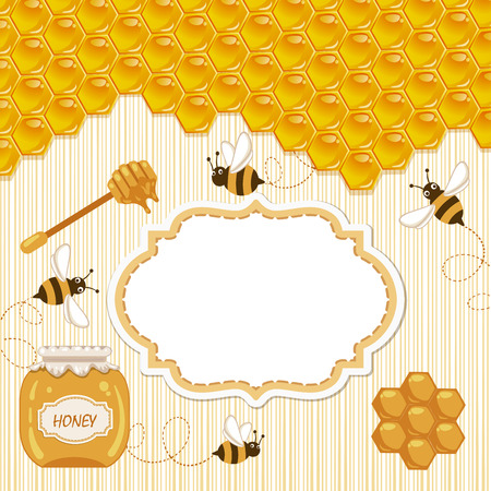 Honey template background.のイラスト素材