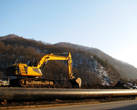 Excavator Digging