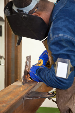 Welding a beam