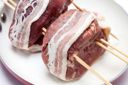 Filet Mignon Preparation Processの写真素材