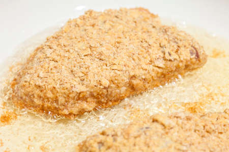 Frying a porkの写真素材