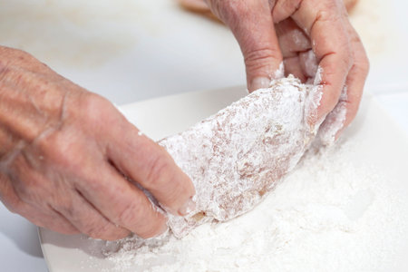 Frying porkの写真素材