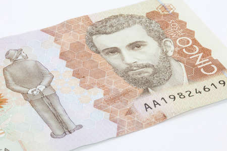 Five Thousand Colombian Pesos Bill Issued on 2016の写真素材