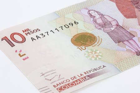 Ten Thousand Colombian Pesos Bill Issued on 2016の写真素材