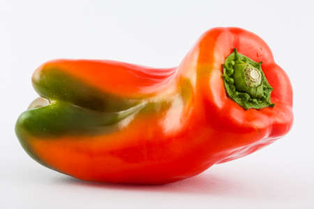 Bell pepper (Capsicum annuum) isolated in white backgroundの写真素材