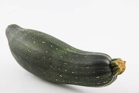 Zucchini (Cucurbita pepo) isolated in white backgroundの写真素材