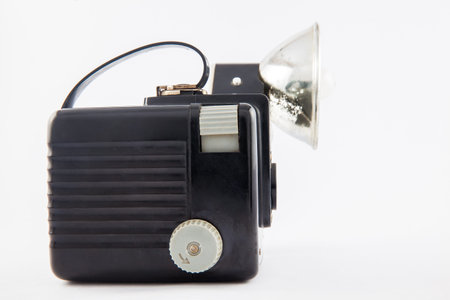 Antique camera isolated on white background