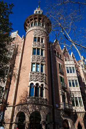House of the Punxes in Barcelona Spainのeditorial素材