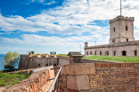 Montjuic Castle in Barcelona Spainのeditorial素材